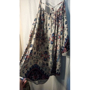 Altar'd State Women's Mini Bohemian Baby Doll Dress Crocheted Lace Sleeve Size S